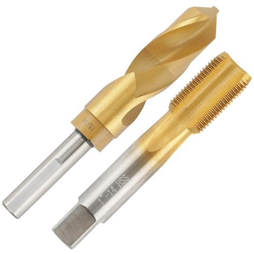 Taraud à filetage HSS 1" x 14 et foret 23,6 mm à tige réduite 15/16