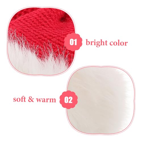 Gorro con orejeras de punto rojo BESPORTBLE protector de cuello para invierno 7