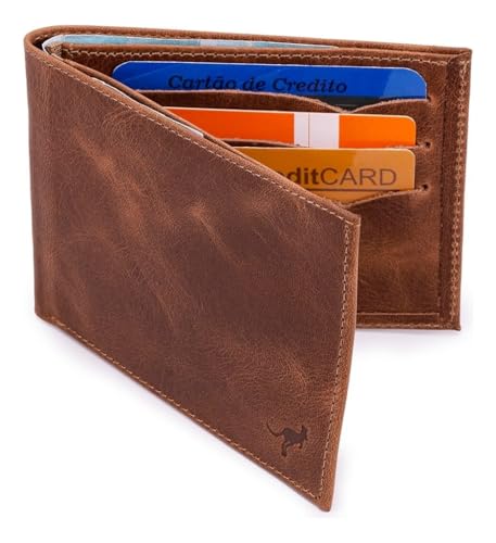 Carteira Masculina Luxo Couro Legítimo Rg/cédulas/cartões(Marrom)