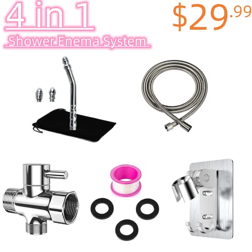6 In 1 Shower Enema Kit,Shower Douche For Men & Women,Enema Shower Attachment W/ 79 Inch Shower Hose #TOP1