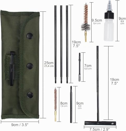 Miniatura 3 de Karriter Kit De Limpieza Portátil Para Rifle De 5,56 Mm .223 .22 Cal Con Bolsa De Transporte Para Caza Y Tiro