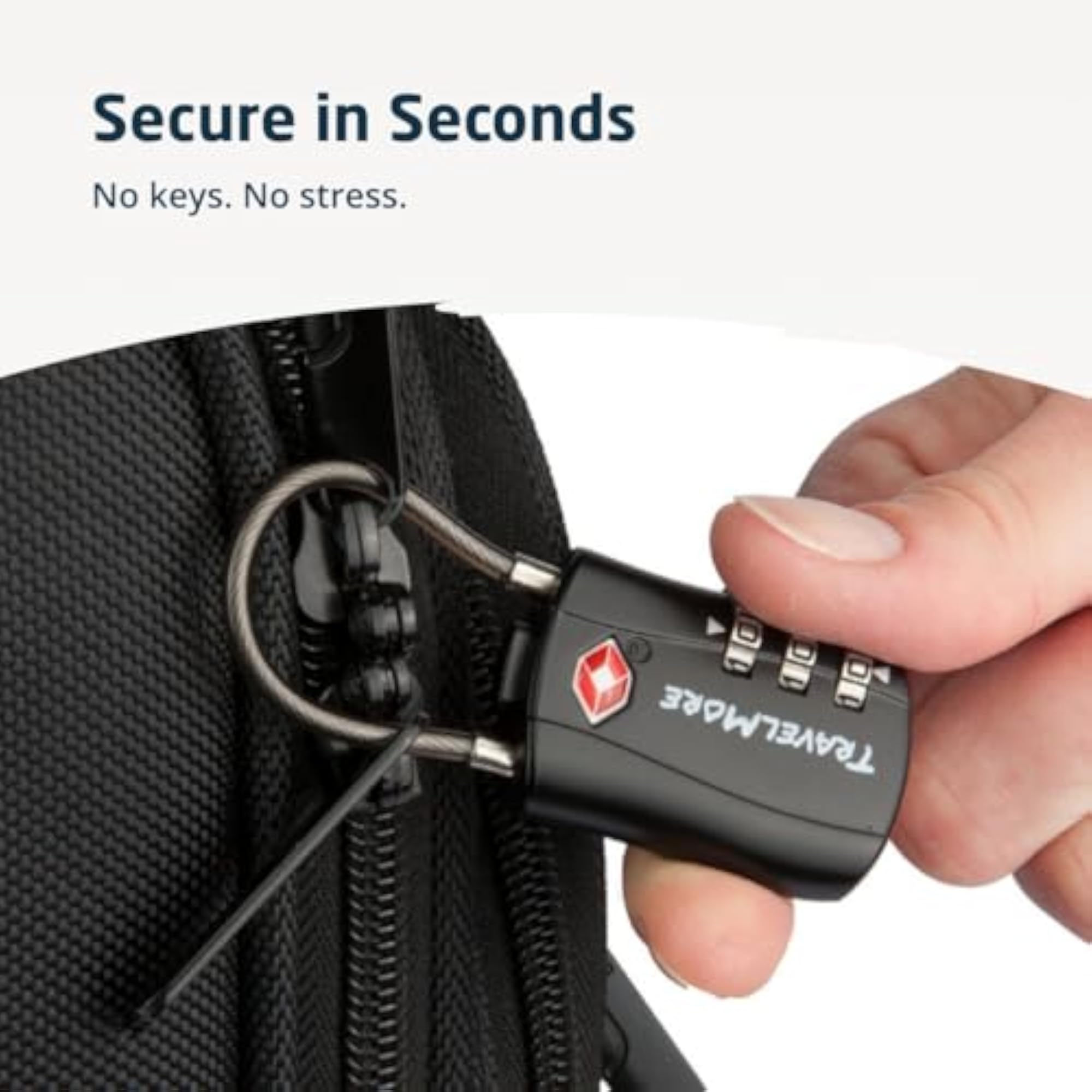 2 Pack TSA Approved Travel Combination Cable Locks