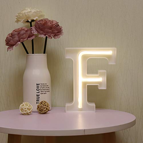 GUOCHENG Lettres de l'alphabet lumineuses à LED avec piles et port USB pour Noël, mariage, décoration de fête Cover