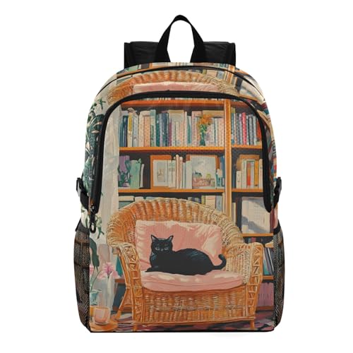 AIXIWAWA Packable Hiking Backpack Cat Room Print, Lightweight Foldable Waterproof Daypack for Camping Travel