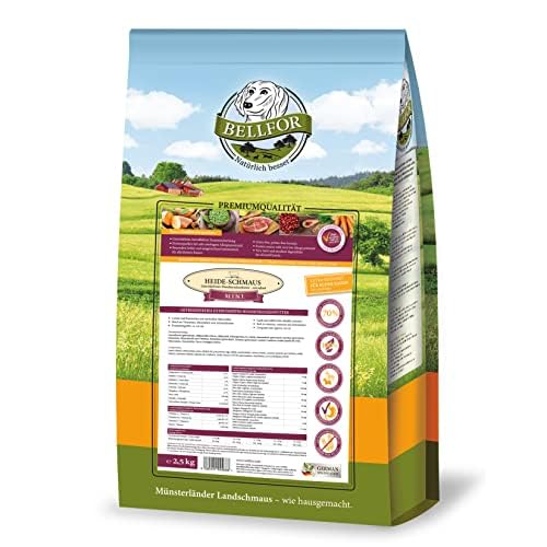 Bellfor Heide-Schmaus Mini Getreidefreies Hundetrockenfutter mit Lamm und Kaninchen 2,5 kg - für kleine Hunderassen mit hoher Verdaulichkeit ohne tierische Nebenerzeugnisse
