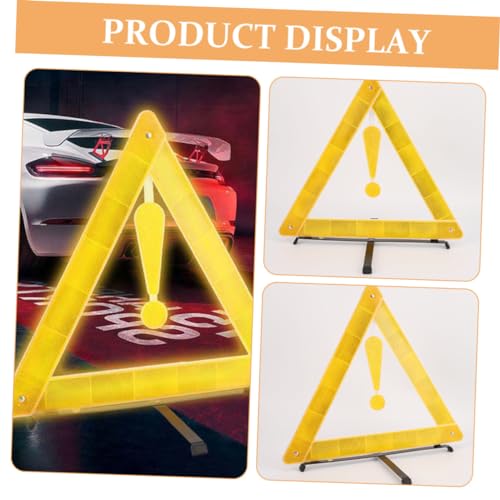 Triángulo de advertencia reflectante para carretera miniatura 3