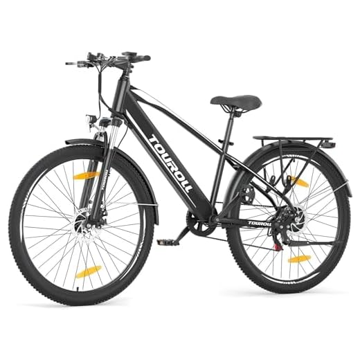 Touroll J1 Vélo Électrique, 27.5" vélo électrique Adulte, Vélo de Trekking avec Moteur 250 W, Batterie 15.6AH, Autonomie 50-100 km, E-Bike, vélo électrique Urbain…