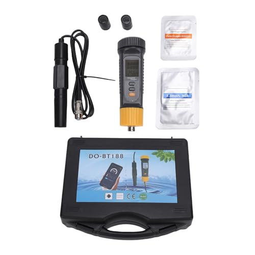 Digital gelöster Sauerstoffmessgerät mit ATC Bluetooth, unterstützt Tuya -App und Datenspeicher Sauerstoffanalysator Aquarium Wasserprüfungs -Fisch -Tank -Wasser -Testwerkzeug für