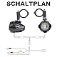 bamotoop zusatzscheinwerfer motorrad LED Scheinwerfer 6000LM 6000K Nebelscheinwerfer LED Scheinwerfer with E-Prüfzeichen für BMW F800,Universal-Hilfslampe für Motorrad