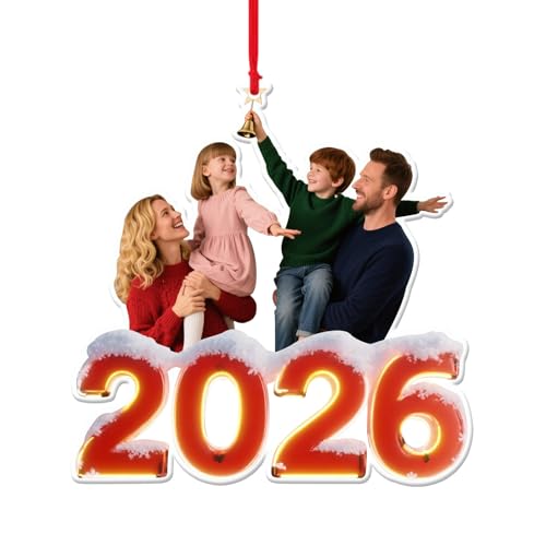 Personalisierter Foto-Weihnachtsanhänger 2025, Christbaumschmuck mit...