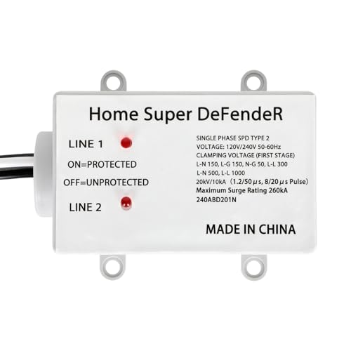 Whole House EMP Surge Protector, 260kA Military-Grade Defense for Lightning, EMP, Solar Flares, CME & Power Surges, Triple-Shield Technology