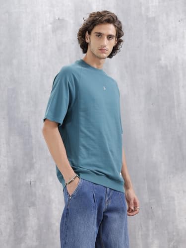 Image of WROGN Men's 220 GSM Pure Cotton T-Shirt | Oversized Fit