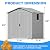 Greesum 6x6FT Plastic Outdoor Storage Shed with Floor, Resin Sheds with Lockable Double Door, Tool Sheds with Window and Vents, for Garden, Backyard, Patio, Light Gray