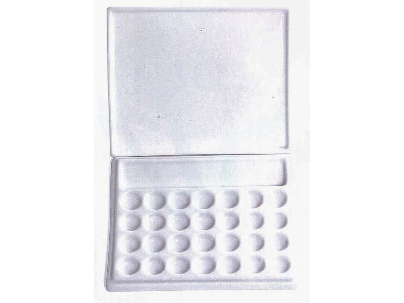 Tavolozza in porcellana rettangolare 19x15 cm con coperchio (3020)