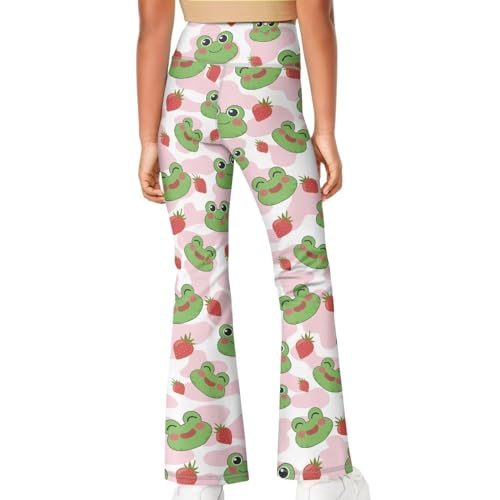 Girls' Flare Leggings High Waisted Kids Flare Yoga Bootcut Pants Bell Bottoms Leggings Dance Workout Casual Pants2
