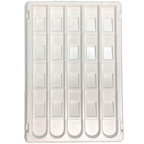 Slide Staining Tray for 20 Slides, Polystyrene, White, Karter Scientific (Single)