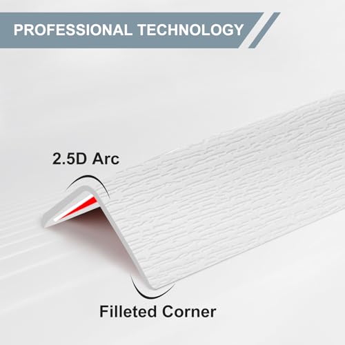 Image of Corner Guards - 8PCS White Wall Corner Guard with Back Glue for Baby Safety, Stair Corners, Edge Protection - 59 in(L) x 1-5 /8 in(W)