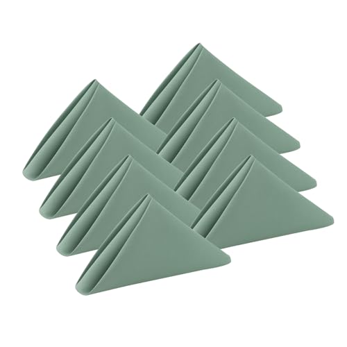 Cloth Napkins Set of 8,18x18 inch,Dinner Napkins Made of 100% Microfiber,Washable, Iron Free,Soft,Wrinkless,Easy to Fold(sage)