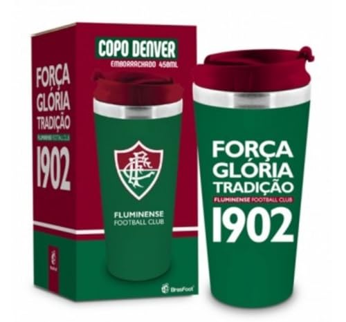 COPO TERMICO INOX EMBORRACHADO FLUMINENSE 450 ML