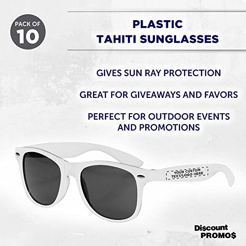 DISCOUNT PROMOS Sunglasses - Plastic Tahiti Glasses - Classic Style Sunglass3