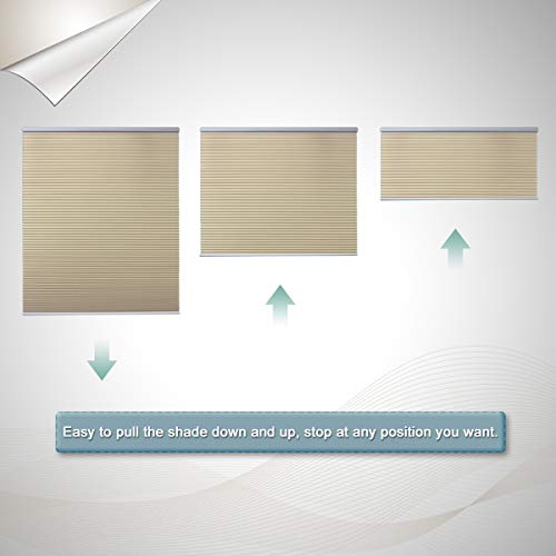 image for Grandekor Blackout Cellular Shades Single Cell Cordless Room Darkening