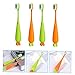 BATHVEVE 4pcs Boy Girl Toothbrush Soft Bristle Carrot Design Daily Use Manual Toothbrushes for Boy Girl Eye-catching Colors for Home Use and Sharing Friends