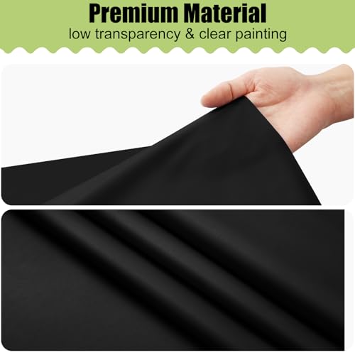 Image of Smiry Disposable Table Cloth 3 Pack, 54 x 156 Inch Waterproof Plastic Tablecloth, Decorative Rectangle Table Covers for Party, Birthday, Picnic, Black