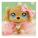 ZBQAPFGYR Cute Littlest Pets #748 Blonde Cocker Spaniel Dog White Flower Eyes Dog Collectible Imagination Toys and Mini Accessories (Beige Cocker Spaniel)