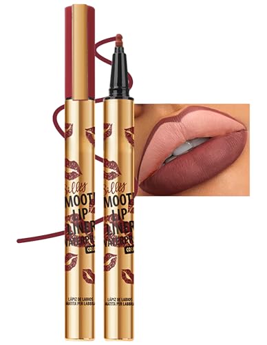 Erinde Wasserfester Lipliner Matte, Waterproof Lip Marker, Long Lasting Lip Pencil, Highly Permanented Lippenkonturenstifte, Natürlicher Smooth Lippenstift