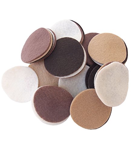 Playfully Ever After Brown, Cocoa, Camel & Cream Craft Felt Circles (2.5 Inch - 48pc)