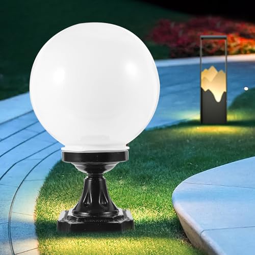 Cubierta esférica acrílica resistente para farola exterior de parque 6