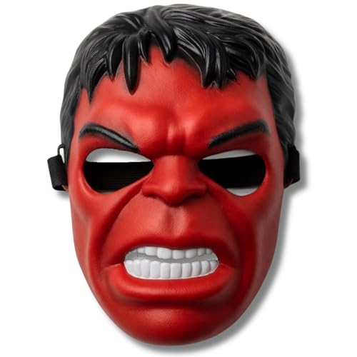 Primary Shipments Red Superhero Hero Mask for Cosplay & Costume Universal Fit