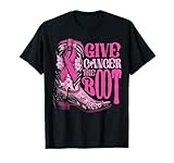 Breast Cancer Cowboy Give Cancer the Boot Cowgirl Rodeo T-Shirt