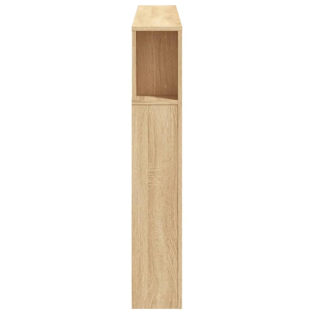 vidaXL Tête de Lit à LED, Tête de Cadre de Lit, Accessoire de Lit Double, Meuble de Chambre à Coucher Maison Intérieur, Chêne Sonoma 140x18,5x103,5cm Bois Ingénierie