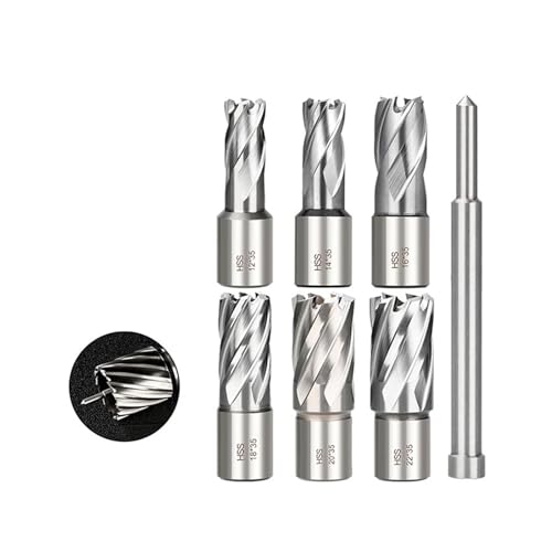 Fresadora magnética de 7 uds con juego de brocas de núcleo HSS y vástago hueco de 12-22mm 3