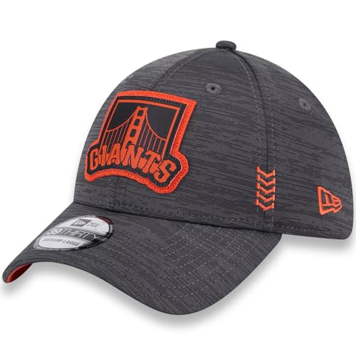 New Era SF San Francisco Giants 39THIRTY 2024 Clubhouse Stretch Fit Cap, Hat (US, Alpha, Medium, Large, Grey)