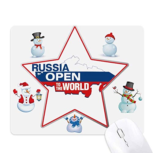 Tapis de souris drapeau russe bonhomme de neige tapis informatique PC