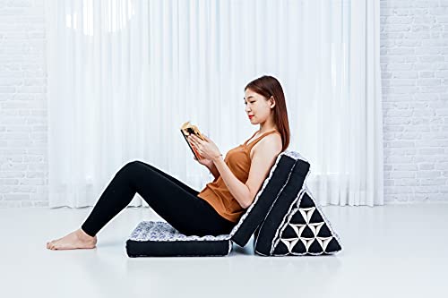 Image of Leewadee Thai Foldable Floor Mat 67 x 21 inches Kapok with Backrest