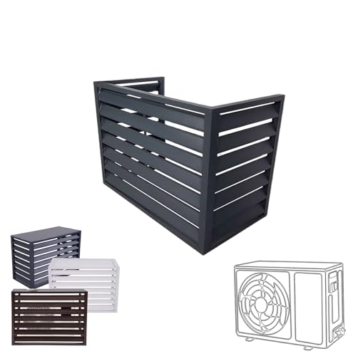 Pxkmouy 100*70*50(1.5P) cubierta aire acondicionado exterior Rejilla Para Aire Acondicionado Aluminio Puesto De Flores Impermeable ​Persianas Estante Para Plantas de alta capacidad de carga