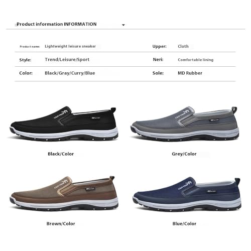 Generic Auguscare Shoes Men, Mesh Breathable Walking Shoes Non Slip Outdoor, Orthopedic Travel Plimsolls Slip-On Loafers4