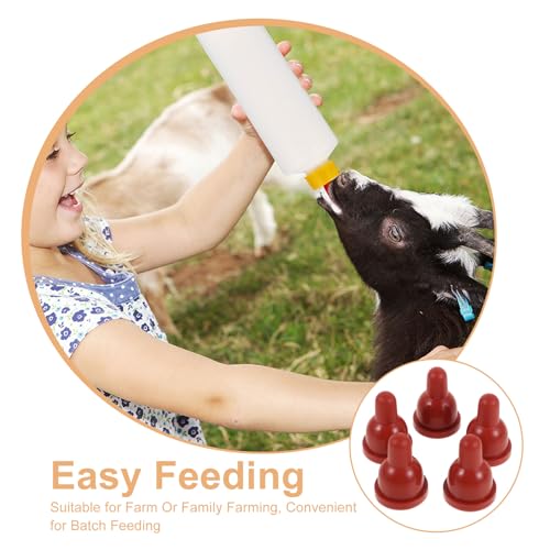 5pcs Rubber Calf Bottle Teats for Baby Animals and Feeding - Image 4