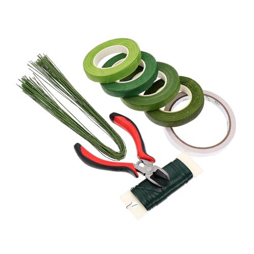 OSALADI 1Set Floral Stem Wire with Tape for DIY Flower Arrangements Crafting Bouquets Wedding Decor Durable Smooth for Floral Support and Creative Projects