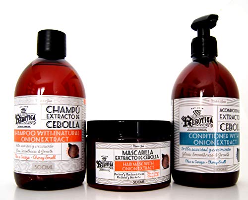 Mi Rebotica Pack: Champú + Mascarilla + Acondicionador al Extracto de Cebolla.