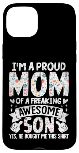 I'm A Proud Mom Of A Freaking Awesome Son Mother's Day �X�}�z�P�[�X iPhone 15 Plus �p