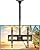 PERLESMITH Ceiling TV Mount for 26-65 inch Flat Screen Displays, Max VESA 400x400mm, Hanging Adjustable Ceiling TV Bracket Fits Most LCD LED OLED 4K TVs, Pole Ceiling Mount Holds up to 110lbs, PSCM2