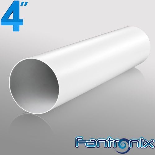 4" 100mm Plastic Round Kitchen Ducting Ventilation Duct Pipe Tube Extractor Fan (Round Pipe Length 500mm)