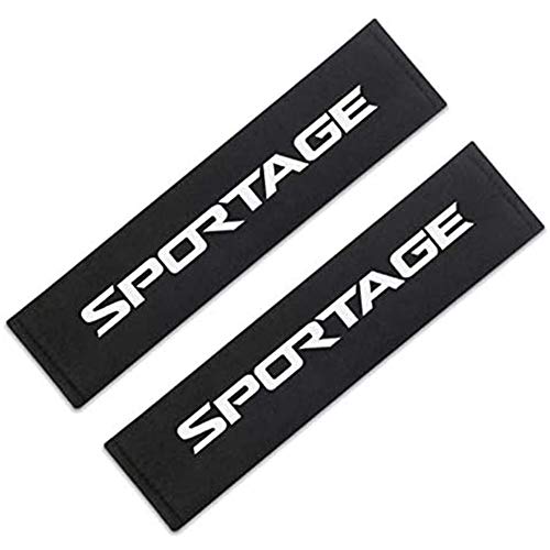 AEVEILS 2pcs Almohadilla del Cinturón De Seguridad Extraíble Lavable para KIA Sportage, Material de Gamuza Suave Cómoda para Proteger Su Cuello Hombros