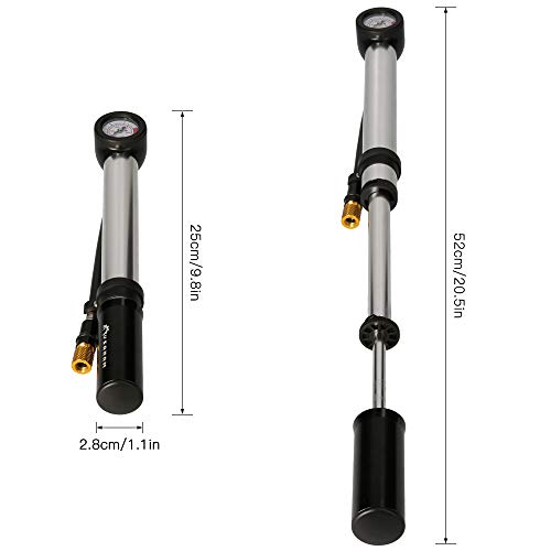 Conjunto de bomba de bicicleta, Romacci Mini bomba de bicicleta Bomba de bicicleta 150 PSI Bomba de