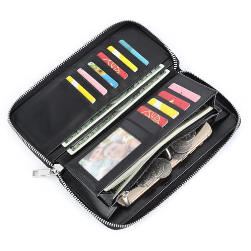 Limitronix 5 Pieces Sublimation Blank Fashion Women Zip Around Long Wallet Diy Heat Transfer Print PU Leather Phone Clutch Travel Card Holder Purse For Women Girls Gift3