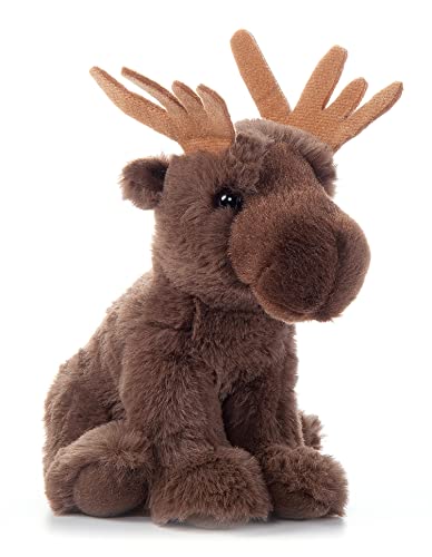 Image of The Petting Zoo Moose Stuffed Animal Plushie, Gifts for Kids, Wild Onez Wildlife Animals, Moose Plush Toy 9 inches